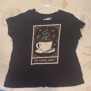 Heritage By Torrid Black Coffee Addict Tee Size 1